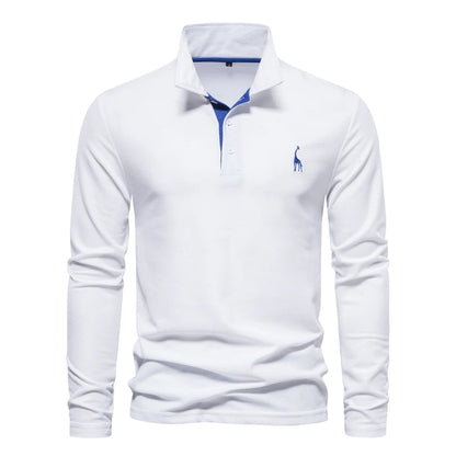 Marcos™ - Polo Casual de Manga Larga Refinado