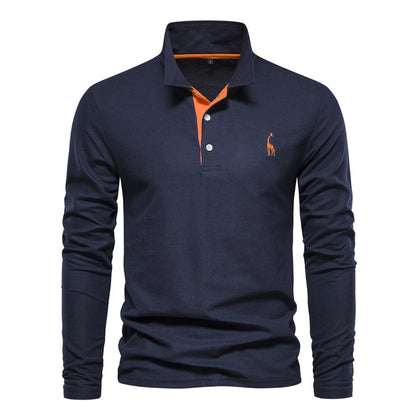 Marcos™ - Polo Casual de Manga Larga Refinado
