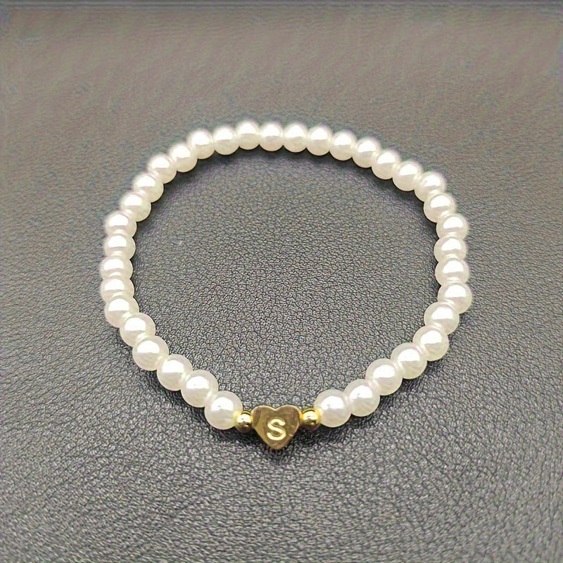 Bracelet Chic avec Initiale en Cœur (A–Z)
