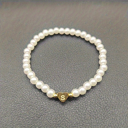 Bracelet Chic avec Initiale en Cœur (A–Z)