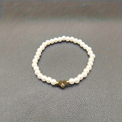 Bracelet Chic avec Initiale en Cœur (A–Z)