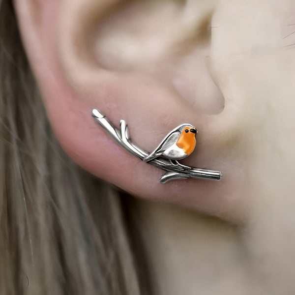 Pendientes Dibujo Pájaro