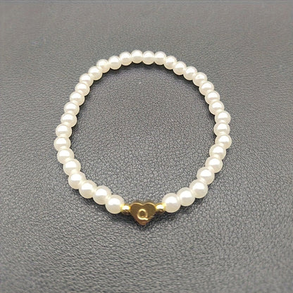 Bracelet Chic avec Initiale en Cœur (A–Z)