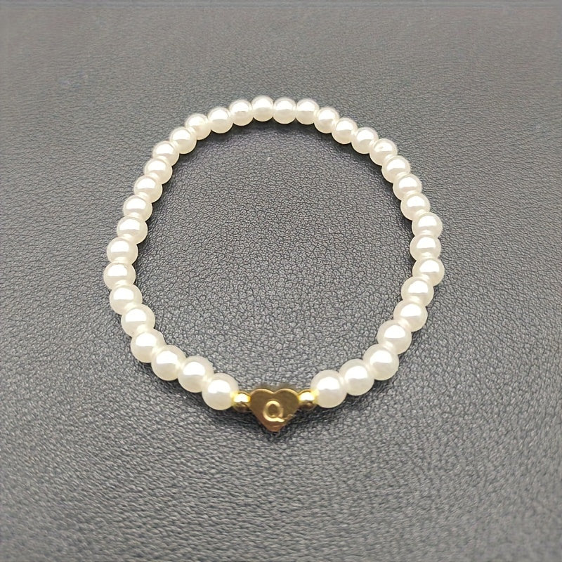 Bracelet Chic avec Initiale en Cœur (A–Z)