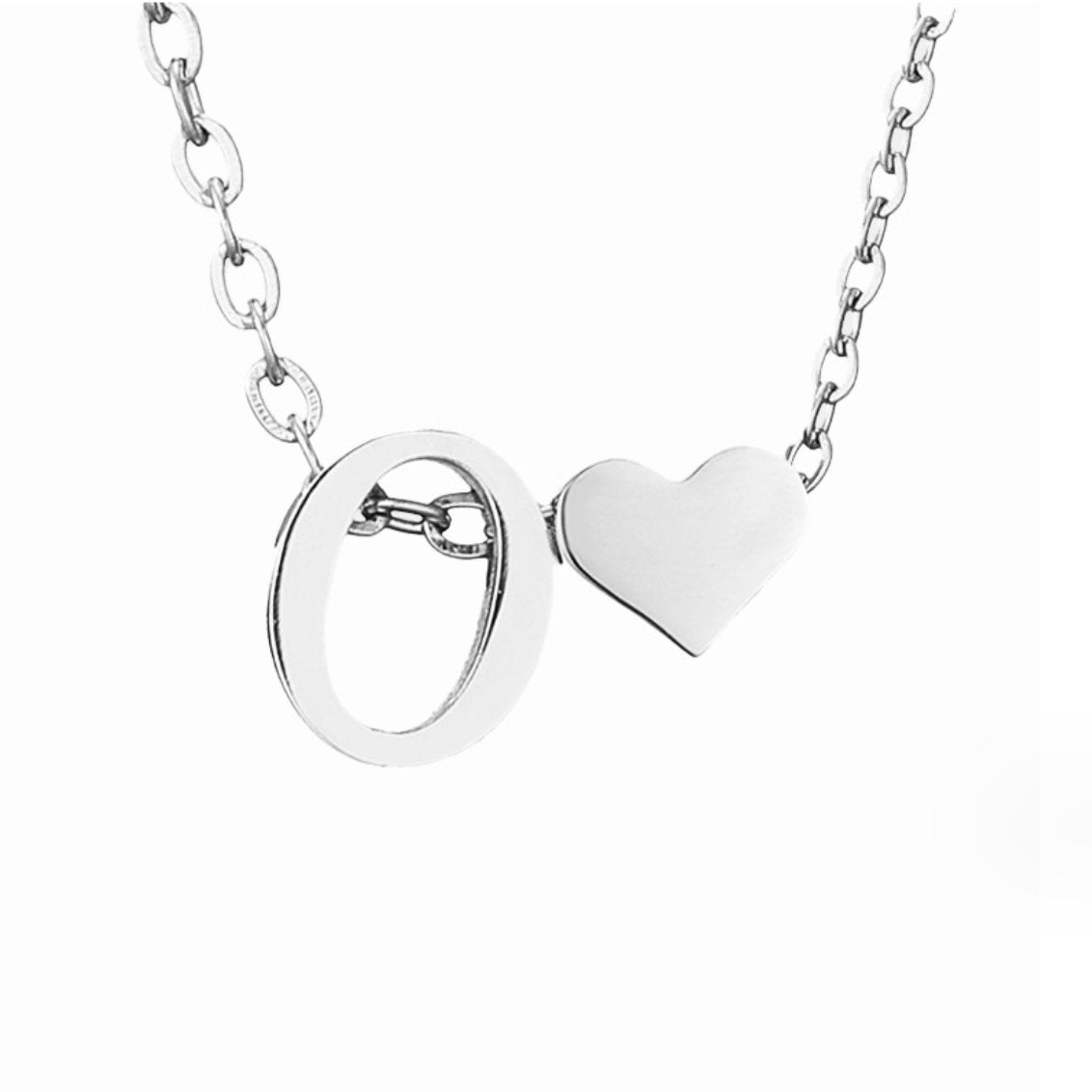 Collier Initial Intemporel avec Pendentif en Cœur