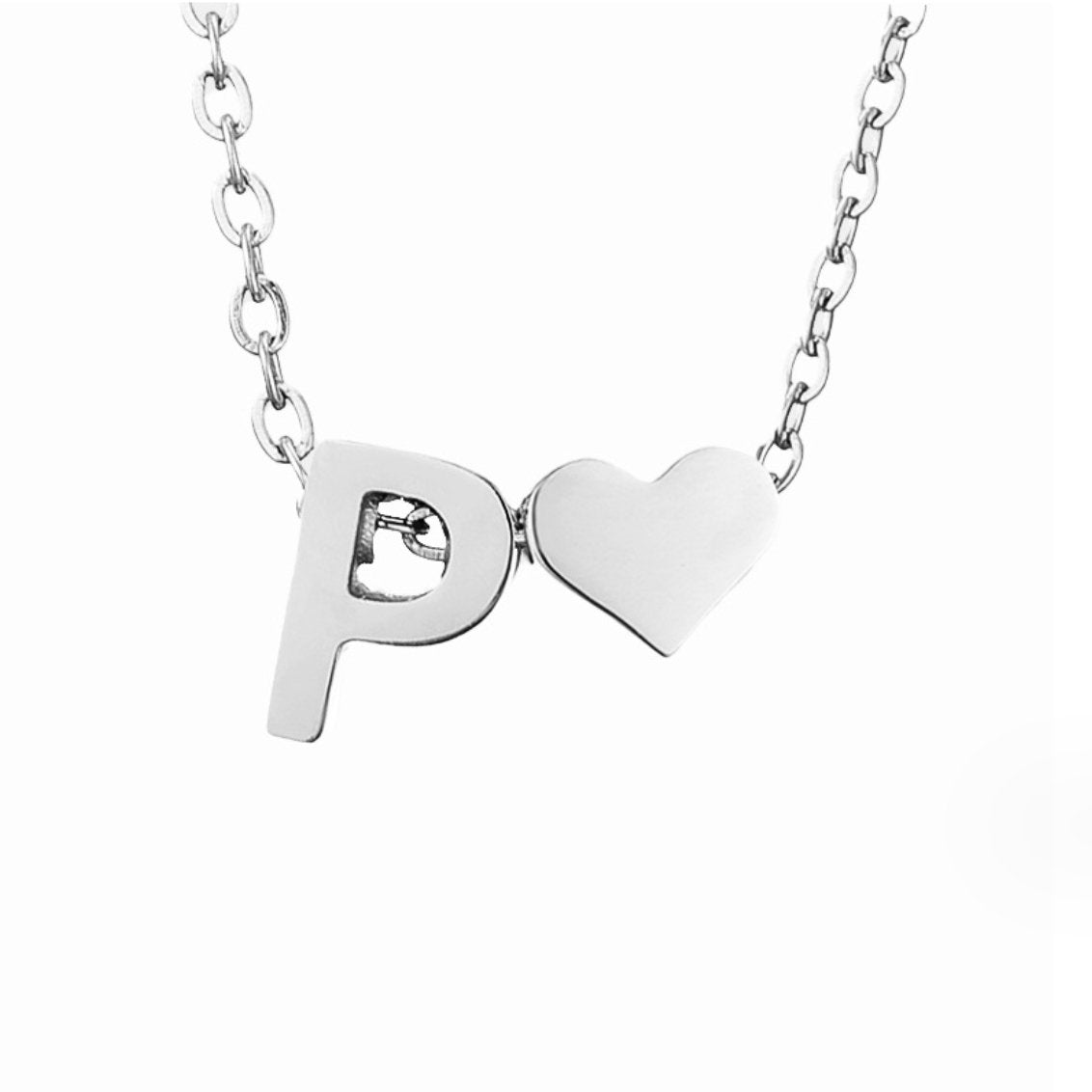 Collier Initial Intemporel avec Pendentif en Cœur