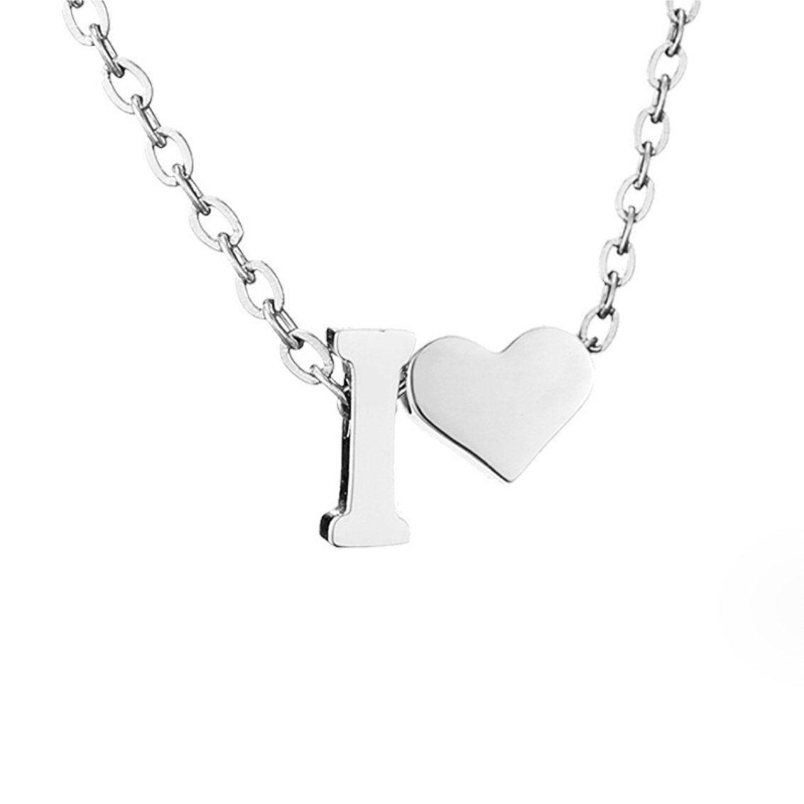 Collier Initial Intemporel avec Pendentif en Cœur