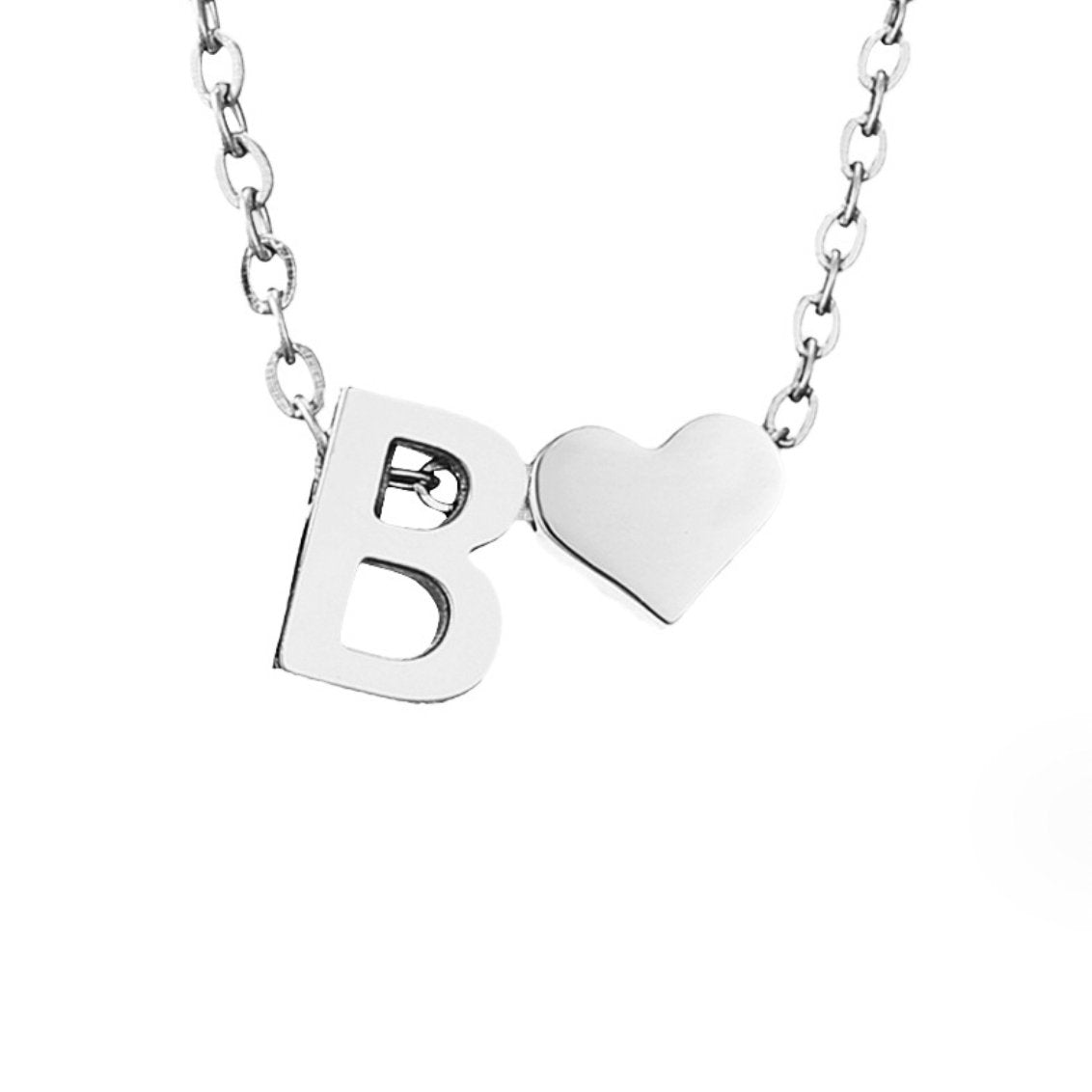Collier Initial Intemporel avec Pendentif en Cœur