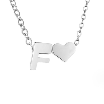 Collier Initial Intemporel avec Pendentif en Cœur
