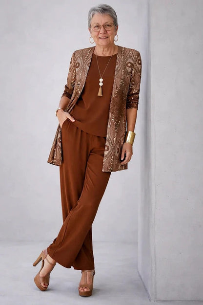 Carmen™ - Conjunto clásico elegante de tres piezas