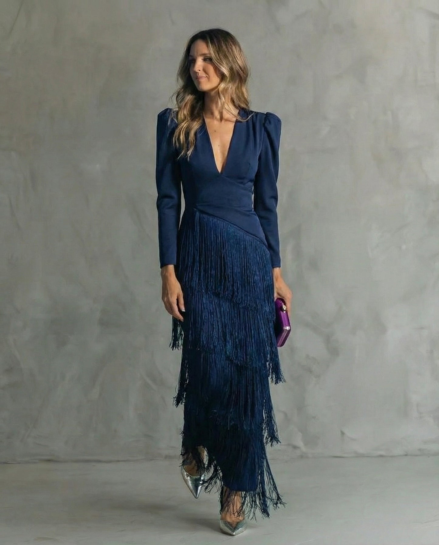 Sofia™ | Vestido Elegante con Mangas de Flecos