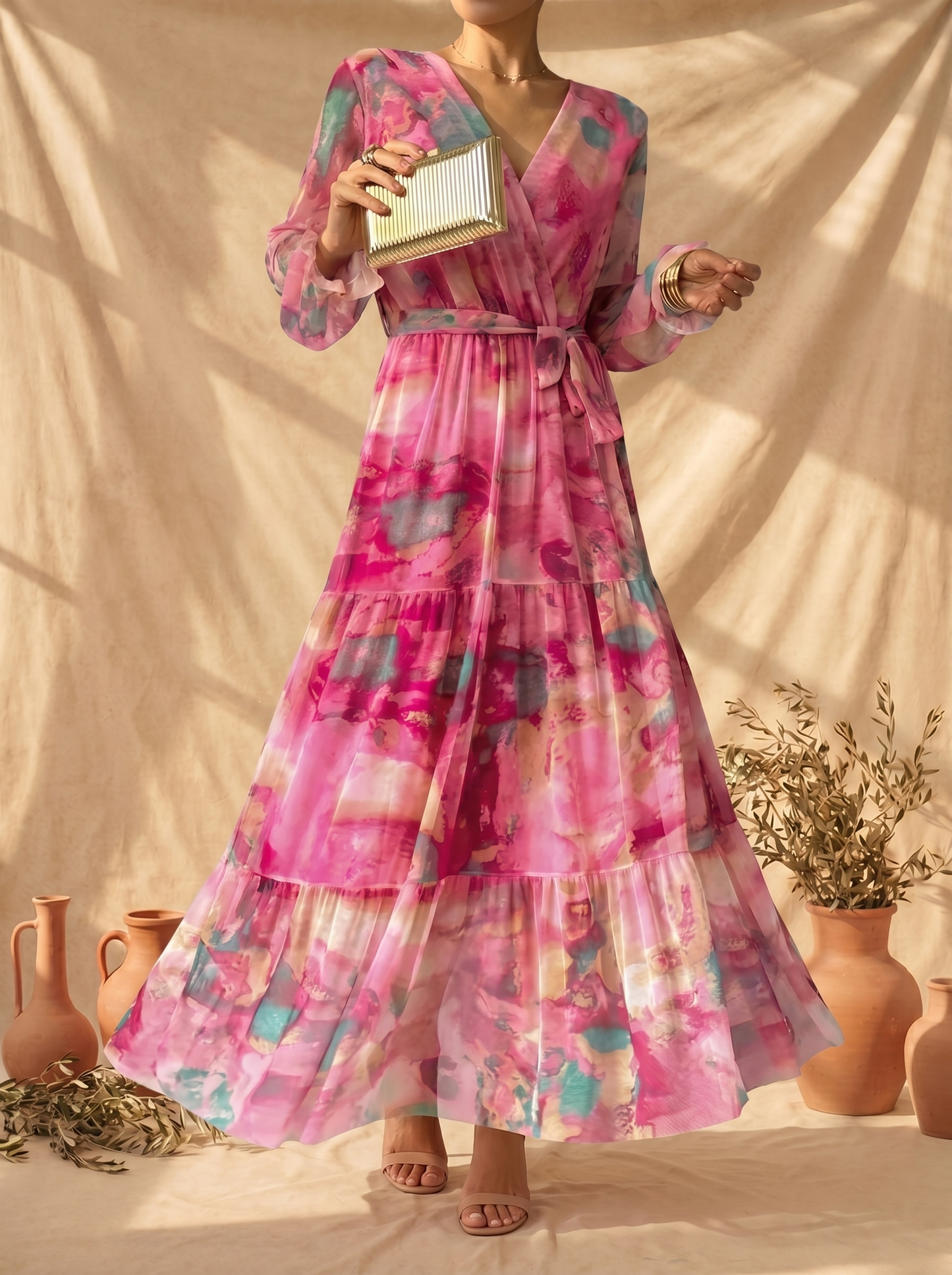 Lidia™ | Vestido Cruzado con Estampado Floral