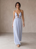 Paula™ | Vestido Largo de Rayas con Escote Cut-Out