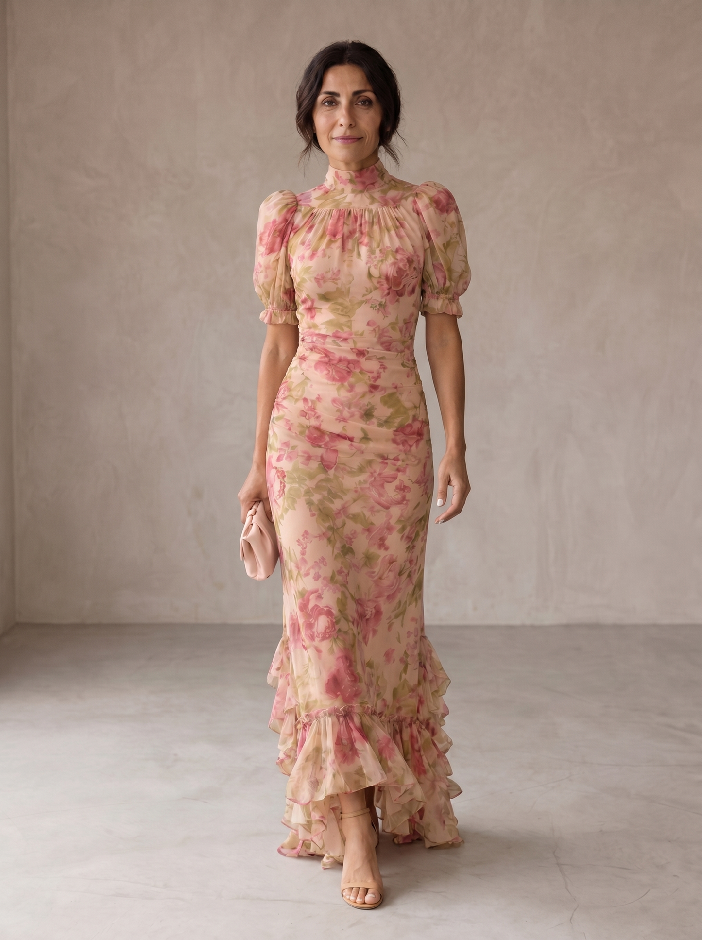 Rosa™ | Vestido Largo Floral en Chiffon