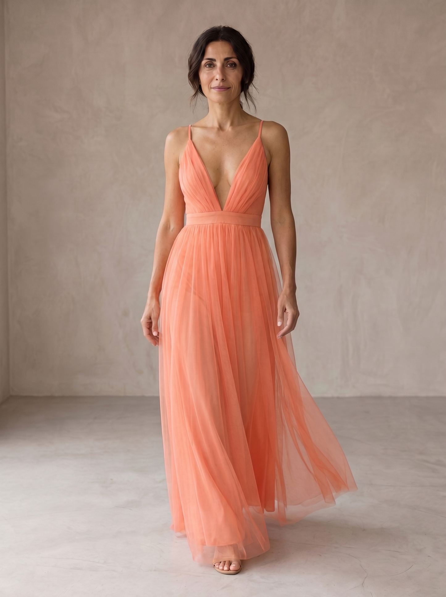 Jimena™ | Maxi Vestido Luz Coral