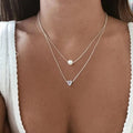 Ensemble de Colliers Sophistiqué avec Cœur et Perle