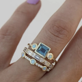 Ensemble de Bagues en Cristal Vintage Classique