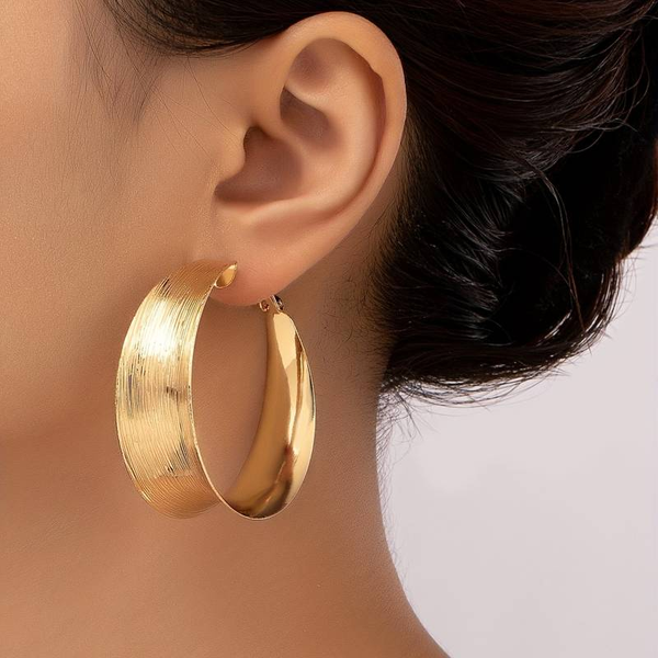 Pendientes Argolla Dorados Vintage