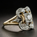 Bague Classique en Or avec Zirconia Vintage