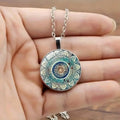 Collier Mandala Bleu Rond Élégant