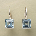 Boucles d'oreilles intemporelles en verre bleu Harvest