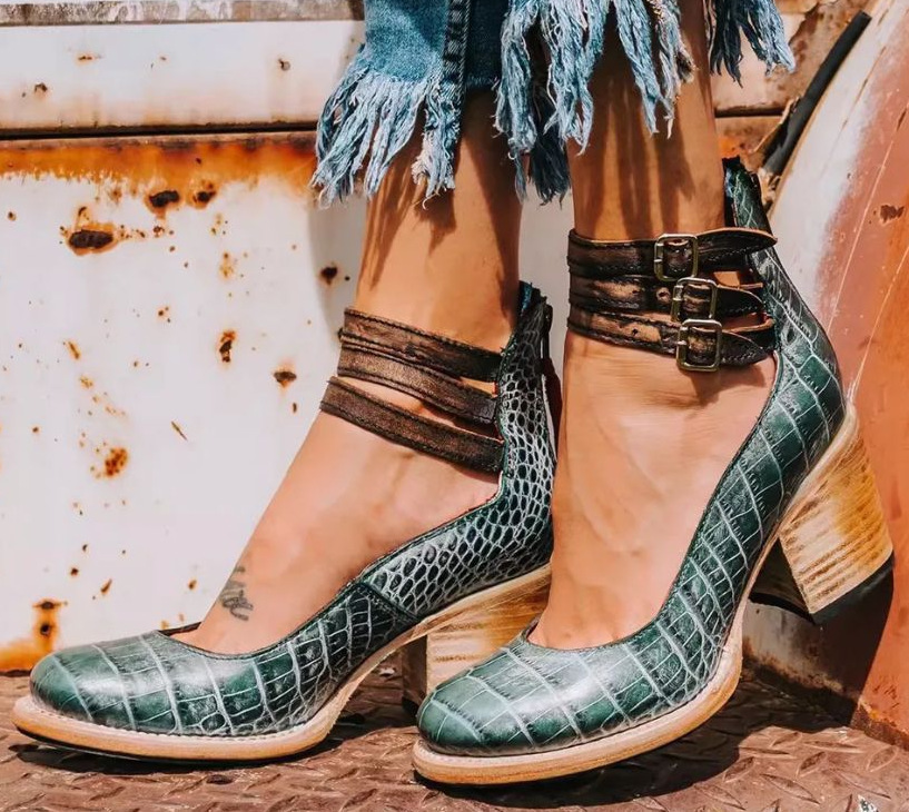 Blanca™ - Zapatos de tacón alto con tiras múltiples y suela gruesa