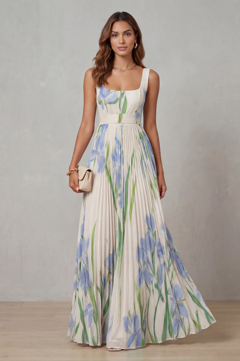 Vestido Gabriela™ | Elegancia floral con Caída Plisada