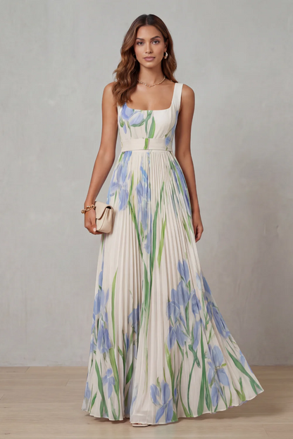 Vestido Gabriela™ | Elegancia floral con Caída Plisada