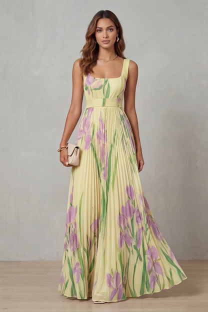Vestido Gabriela™ | Elegancia floral con Caída Plisada