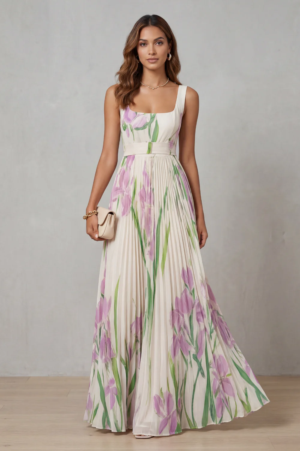 Vestido Gabriela™ | Elegancia floral con Caída Plisada