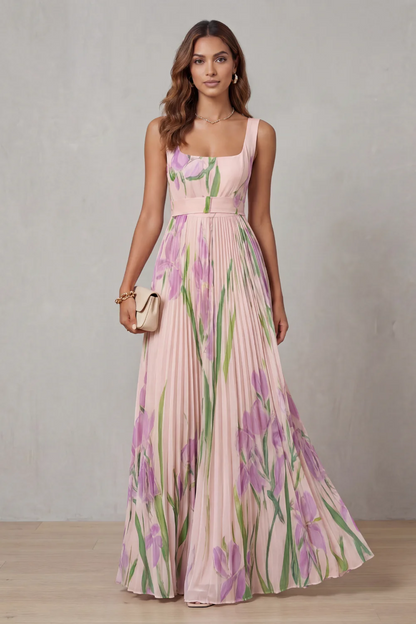 Vestido Gabriela™ | Elegancia floral con Caída Plisada