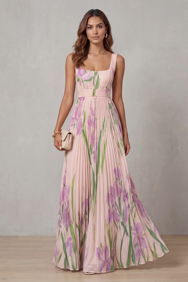 Vestido Gabriela™ | Elegancia floral con Caída Plisada