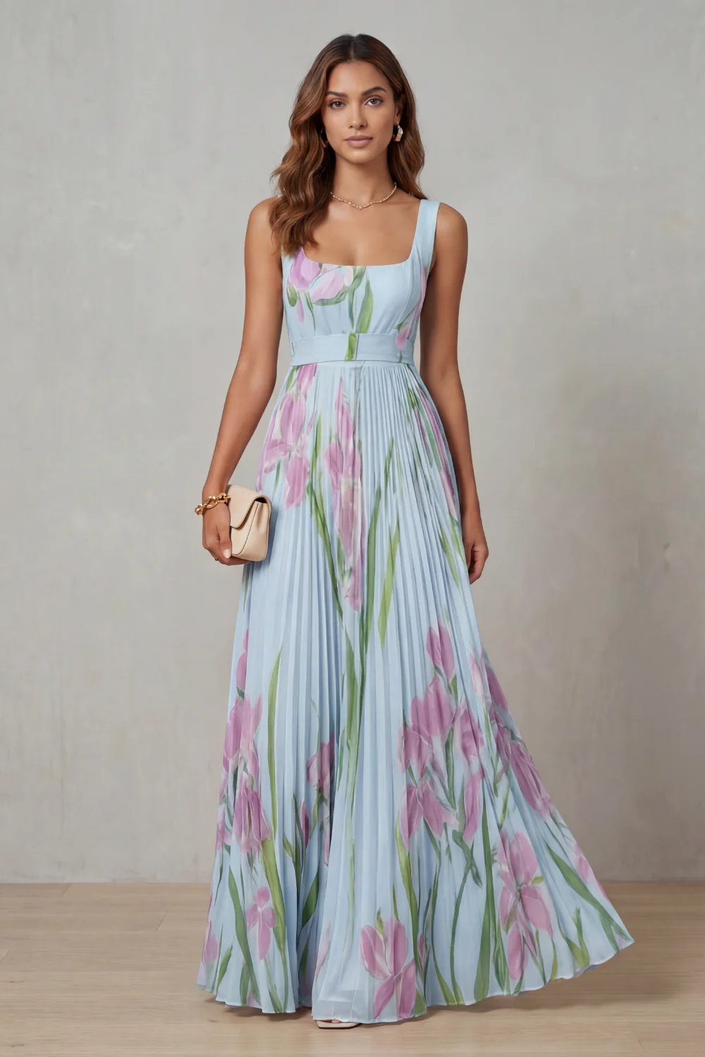 Vestido Gabriela™ | Elegancia floral con Caída Plisada