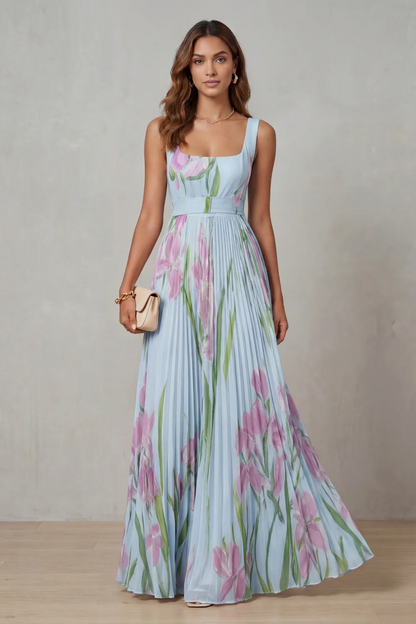 Vestido Gabriela™ | Elegancia floral con Caída Plisada