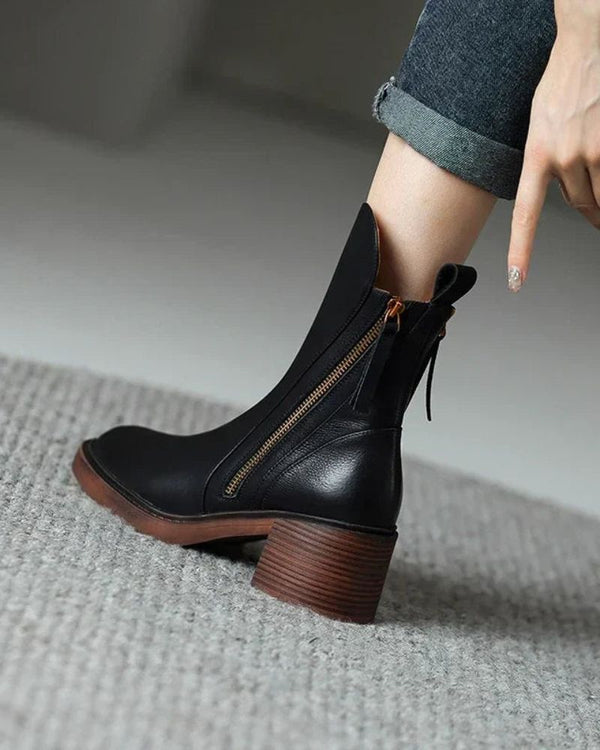 Alba™ | Botas con Tacón Cuadrado