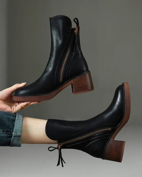 Alba™ | Botas con Tacón Cuadrado