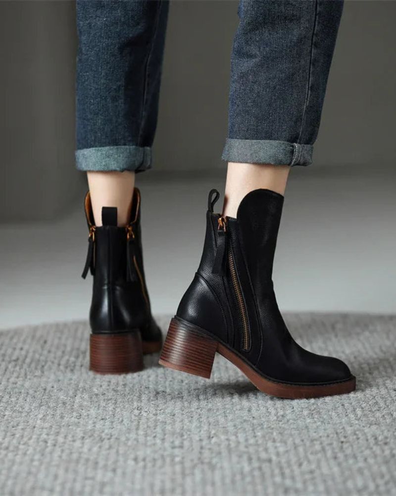 Alba™ | Botas con Tacón Cuadrado