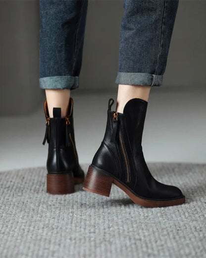 Alba™ | Botas con Tacón Cuadrado