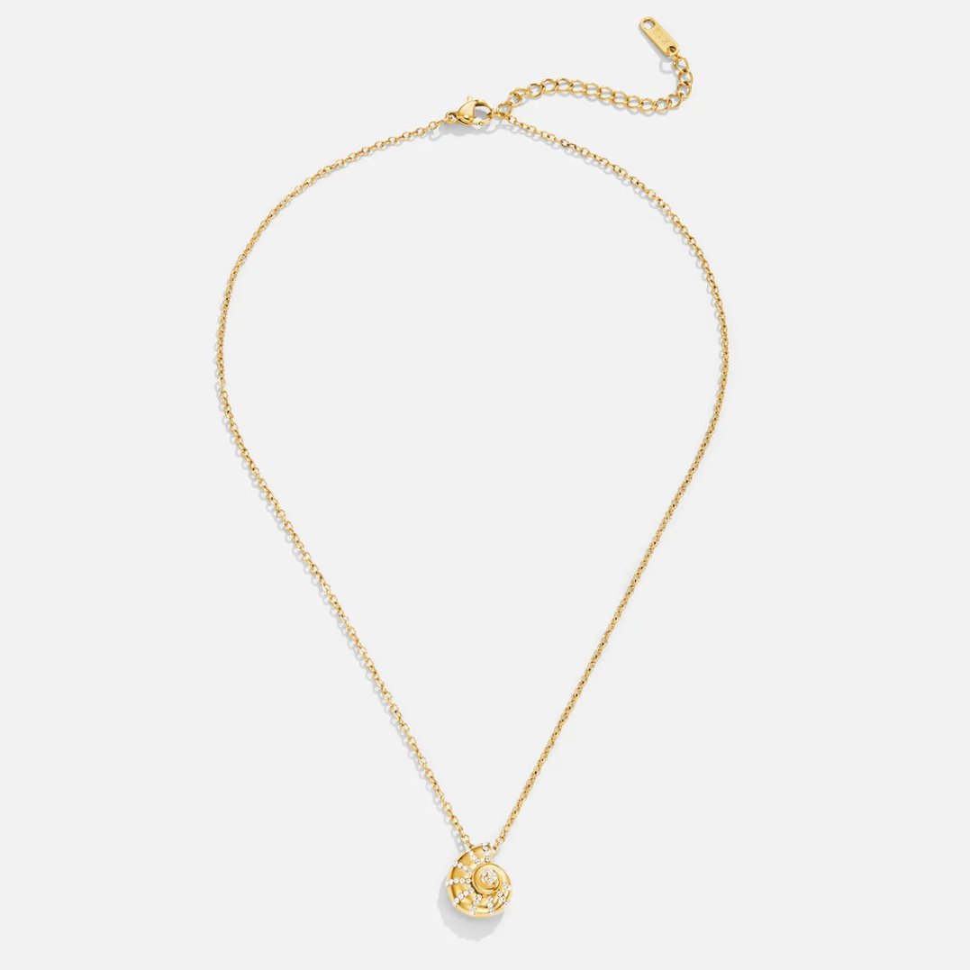Collier avec Pendentif en Coquillage en Cristal