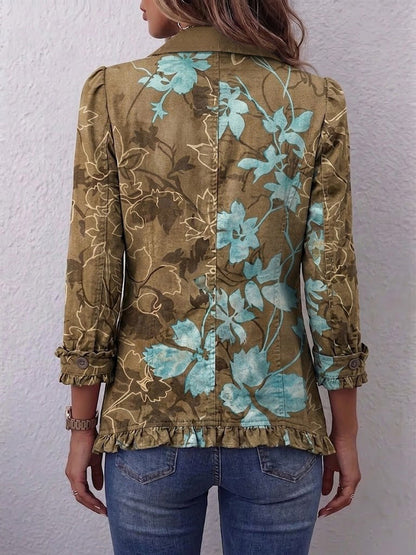 Santina™ | Chaqueta Floral Degradada con Volantes