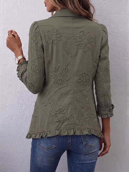 Jimena™ | Chaqueta Bordada con Volantes