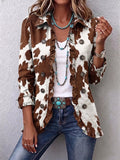 Silvia™ | Chaqueta con Estampado de Vaca y Volantes