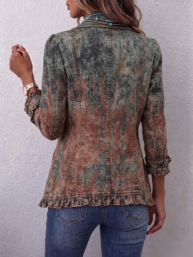 Beatriz™ | Chaqueta Degradada Texturizada con Volantes