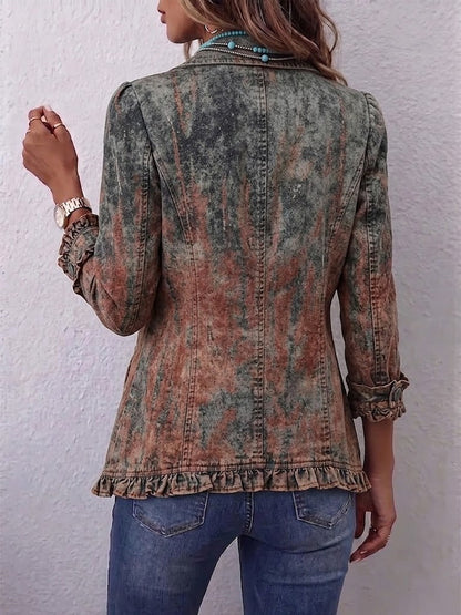 Beatriz™ | Chaqueta Degradada Texturizada con Volantes