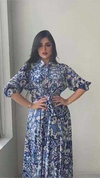 Vestido Amira™ | Elegancia floral mediterránea