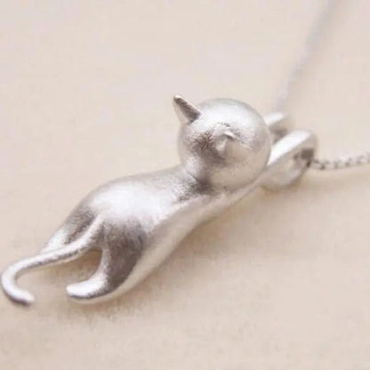 Collier Amusant avec Chaton en Argent 925
