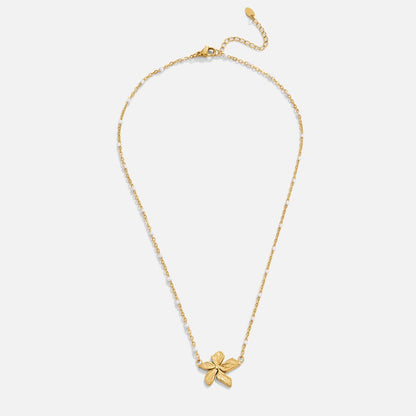 Collier Élégant avec Fleur en Or